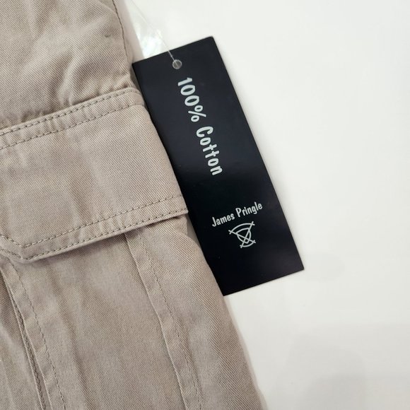 NWT - KHAKI SHORTS IN COTTON TWILL - Picture 4 of 7